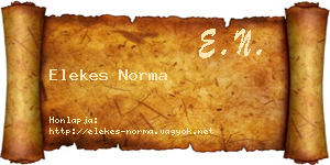 Elekes Norma névjegykártya